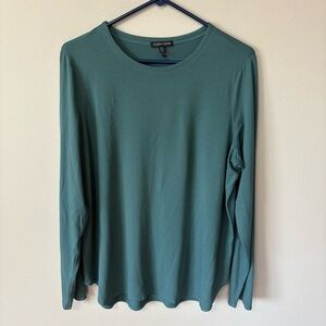 Eileen Fisher Long Sleeve Top Viscose Spandex XL